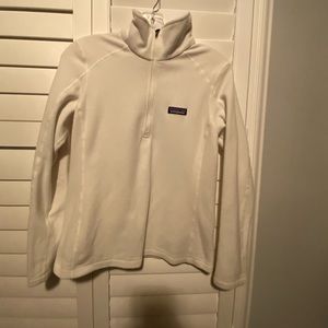 Patagonia 1/4 zip White fleece XS